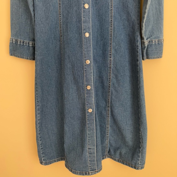 Rare Levi's Long Sleeve Midi/Maxi Length Denim Dress Size S - Picture 4 of 9